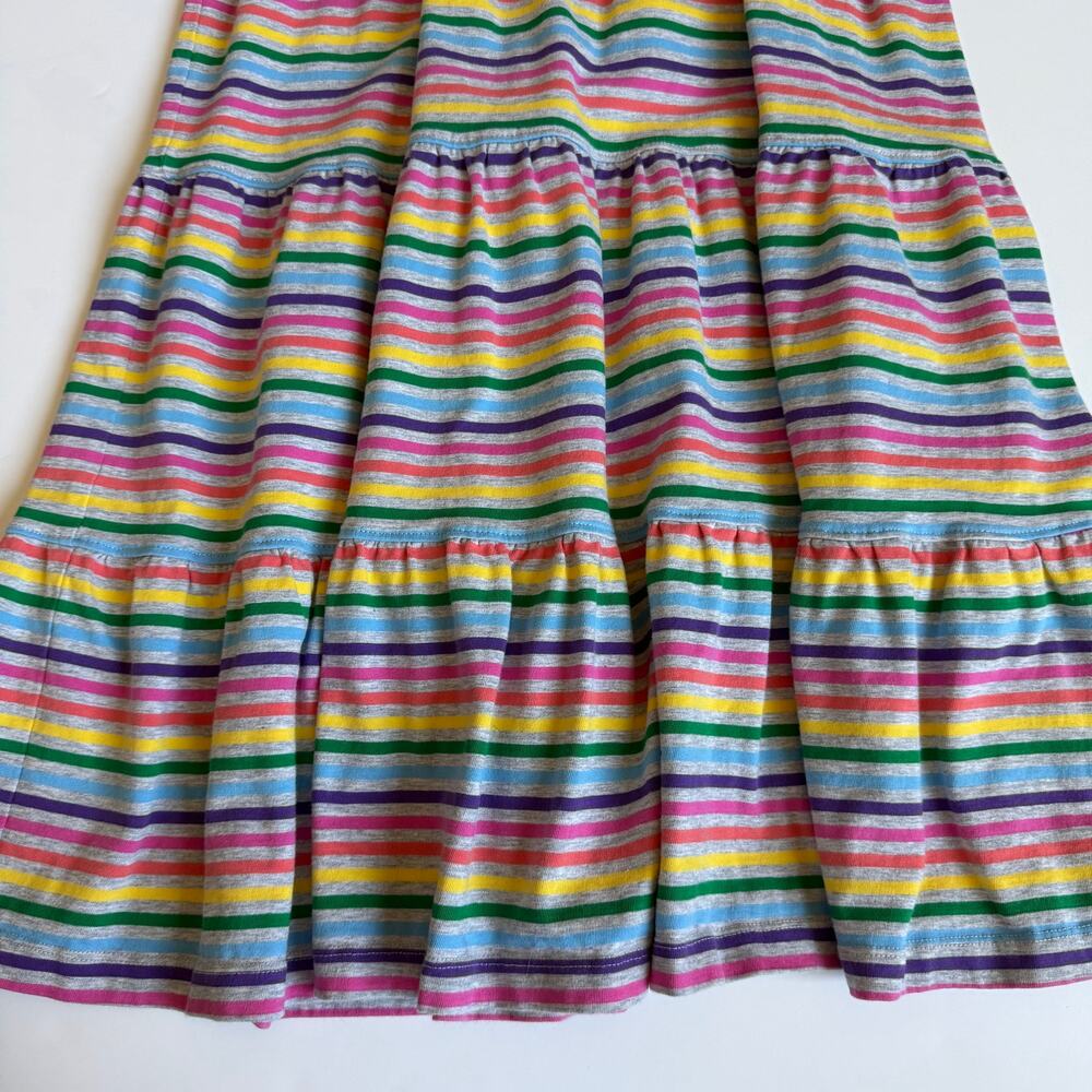 Hanna Andersson Grey Rainbow Stripe Power Twirl Dress 140cm US 10 - Picture 3 of 9